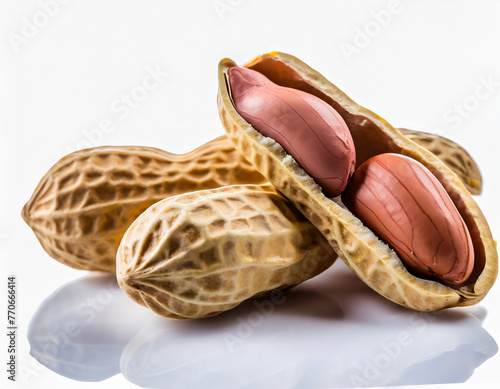 peanut isolated on white background photo