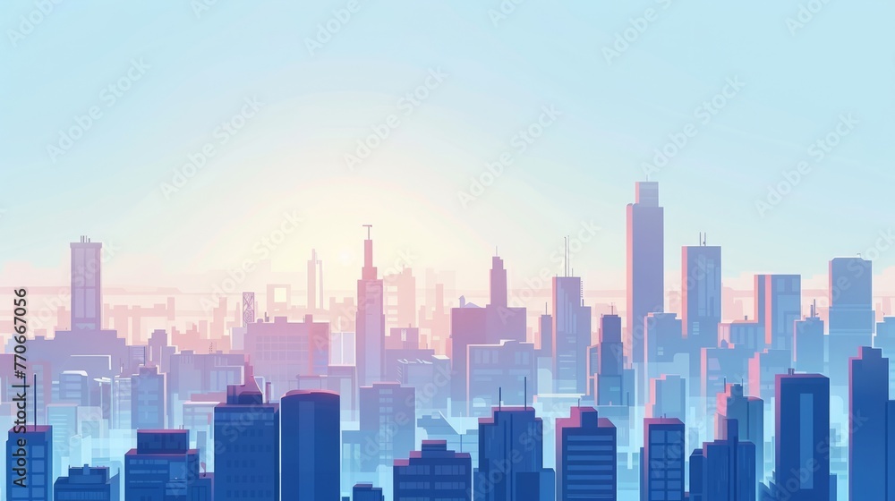 Technological Future Urban Illustration: Urban Background Materials Technological Future Urban Illustration: Urban Background Materials