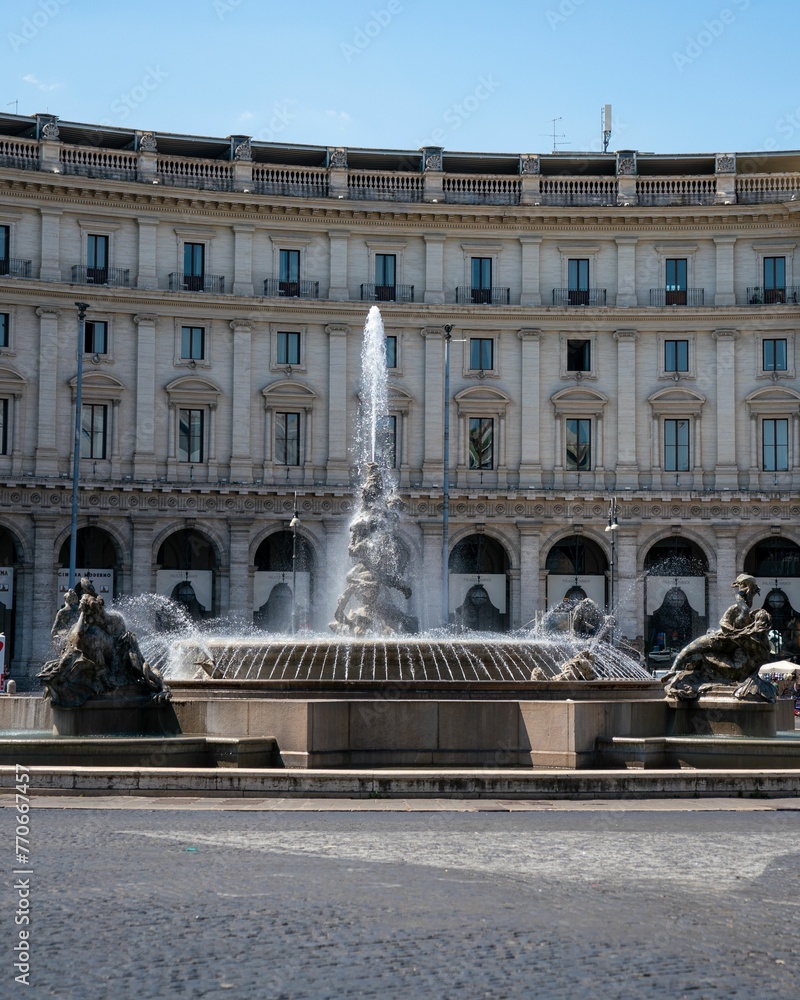 Fountain of the Naiads at the Piazza della Repubblica in Rome, Italy