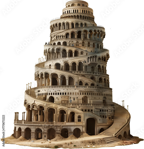 A 3D Render of the Tower of Babel