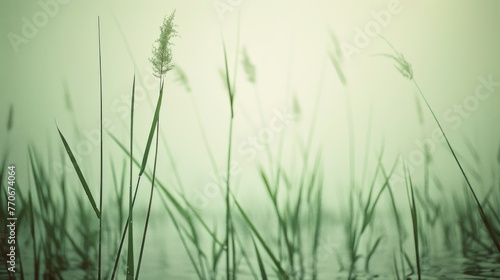 A field of grass with a few weeds in it