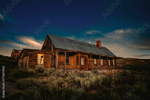 Bodie mining ghost town in the old west of the Eastern Sierra mountains.