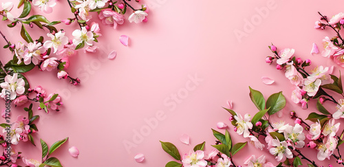 pink blossom background © soizic