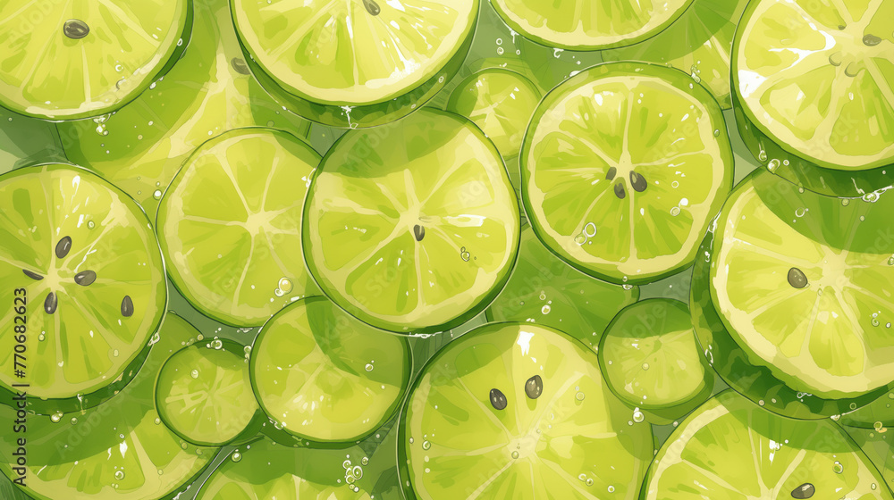 lime slices background lime slices background