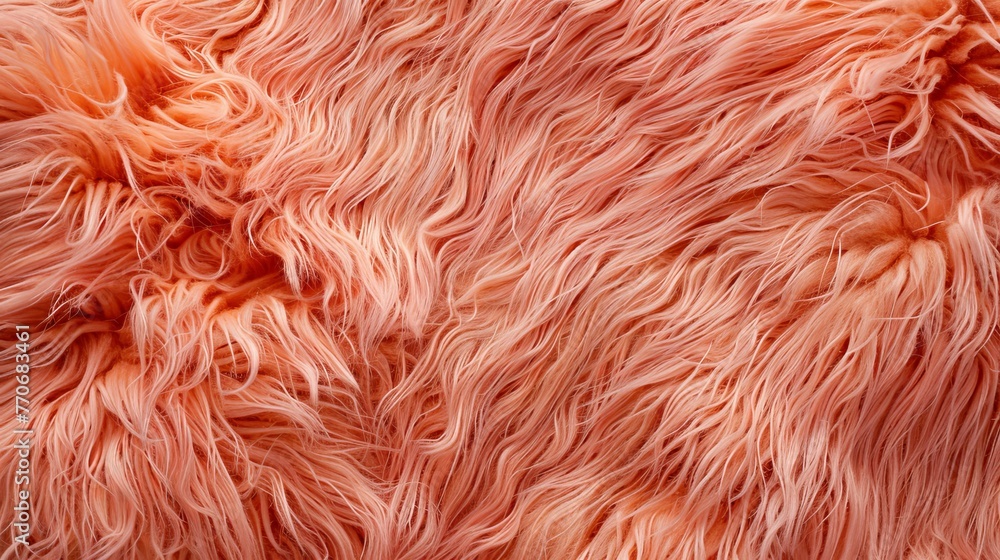 A stylish jacket for the year 2024, featuring a fur texture in a peach fuzz color, viewed from above A stylish jacket for the year 2024, featuring a fur texture in a peach fuzz color, viewed from above
