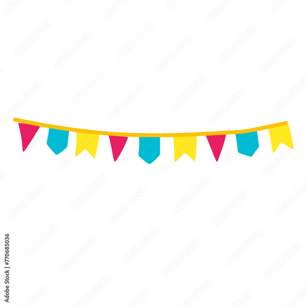 Party with Flags Vector Illustration Party with Flags Vector Illustration