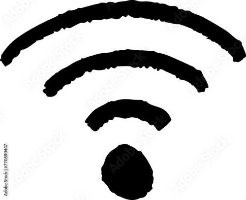 ワイファイネットワークの手描き風アイコン
