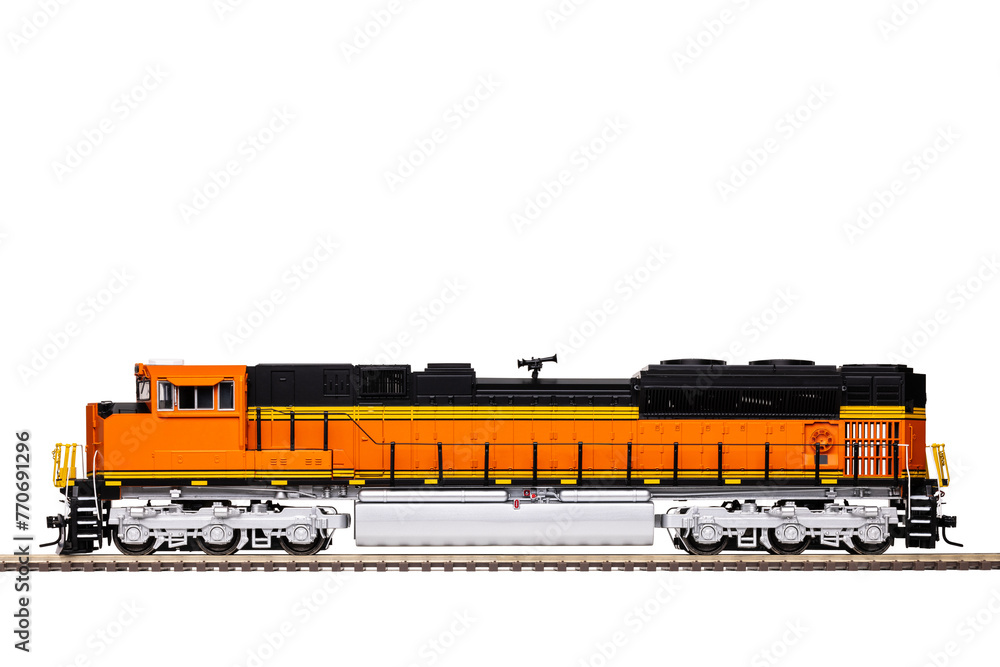 Obraz premium A Railroad Locomotive On Train Track