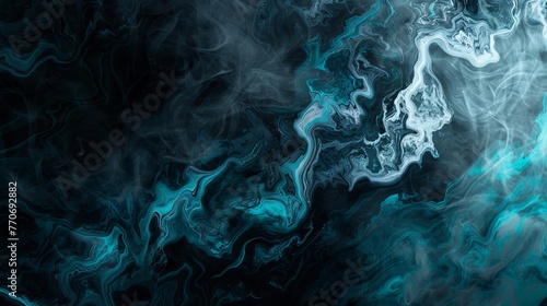 An abstract texture background, blending black, blue, and green hues for a sophisticated matte finish