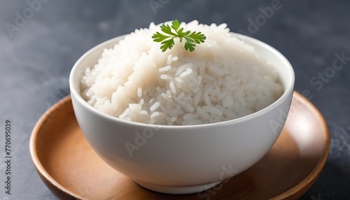 cooked white rice served in a cup