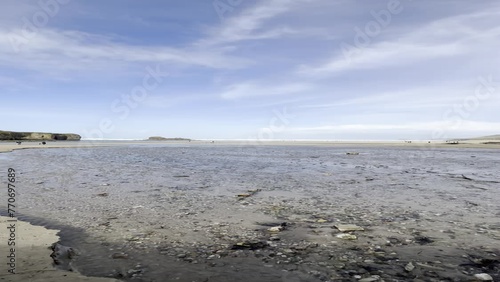 Vertical video of Perranporth beach, cornwall, England,united Kingdom