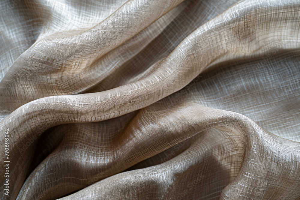 Close-up draped silk, highlighting delicate weave and lustrous sheen of luxurious fabric. Sophisticated texture and sheen showcased in an exquisite close-up of draped silk material for a premium look. Close-up draped silk, highlighting delicate weave and lustrous sheen of luxurious fabric. Sophisticated texture and sheen showcased in an exquisite close-up of draped silk material for a premium look.