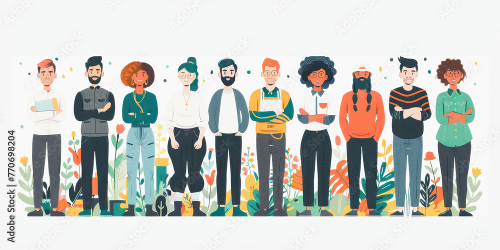 Obraz premium People of different professions together Labor Day