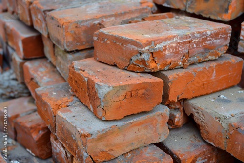 pile of red bricks bricks
