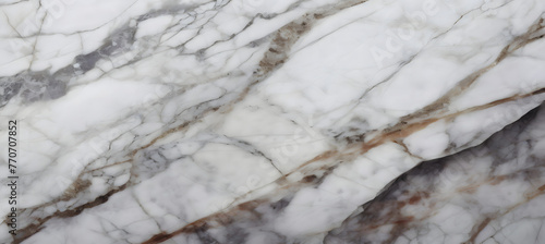 White marble texture, detailed structure of marble in natural patterned for background. Generative AI.