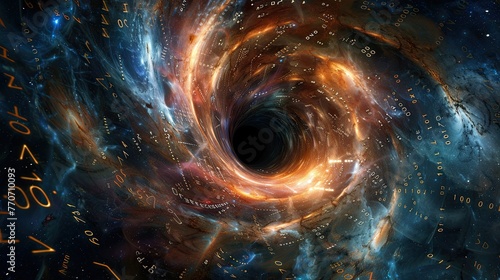 A Infinite Number Surrounding the Galaxy, A Black Hole of Mathematical Symbols. photo