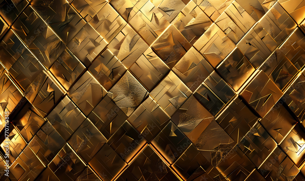 Obraz premium Gold texture with checkered expressions