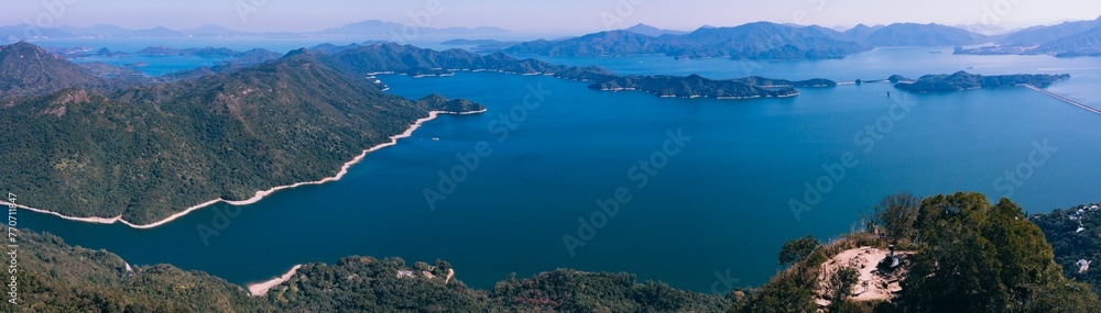 Panoramic view of the mountain range Pat Sin Leng in the northeast New Territories of Hong Kong Panoramic view of the mountain range Pat Sin Leng in the northeast New Territories of Hong Kong