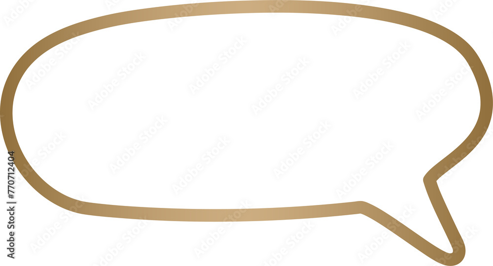 Golden speech bubble, chat, dialog, messenger Golden speech bubble, chat, dialog, messenger