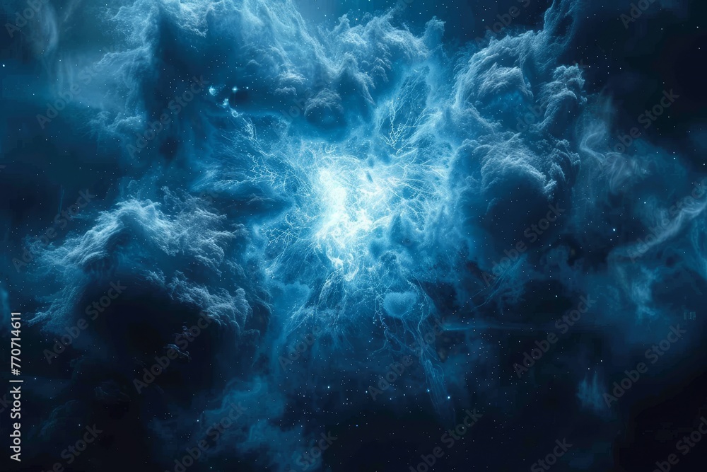  Fog abstract explosion cosmos power cosmic blue nebula