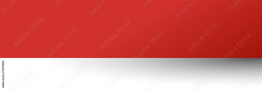 Naklejka premium Red paper rectangle and shadow, label, banners, icon