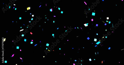 Wall Mural Colorful simple yet trendy happy birthday party burst celebration confetti falling