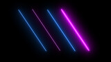 Futuristic retro style neon glowing stripes moving bg for disco nightclub. Modern concert award show backdrop for illuminated cyberspace vibes.Vibrant radiation spectrum trendy illustration.