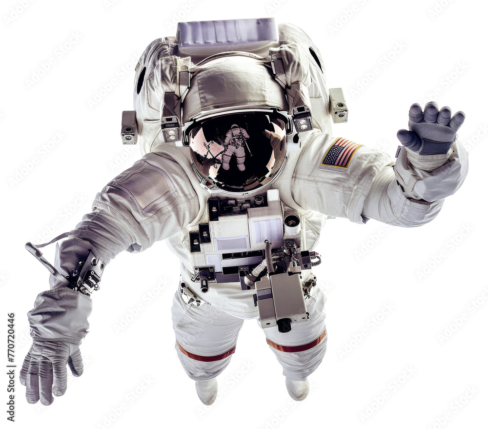 Astronaut in spacesuit floating in outer space png on transparent ...