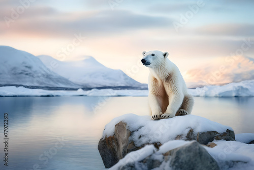 Majestic Polar Bear in Arctic