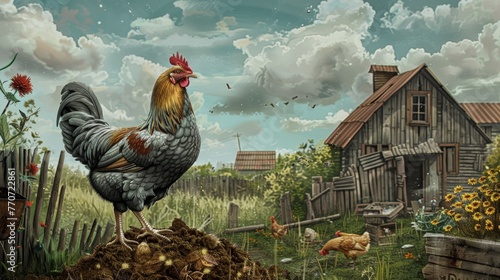 Homesteader Chicken Composts: Self-Sustaining Small-Scale Farming and conceptual metaphors of Self-Sustaining Small-Scale Farming photo