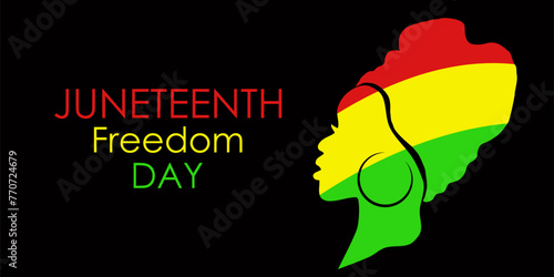 Juneteenth Freedom day. June 19, 1865. Freeish Design of Banner. Black Lives Matter. Vector Illustration for Juneteenth Independence Day. Freedom or Emancipation day. Annual american holiday photo