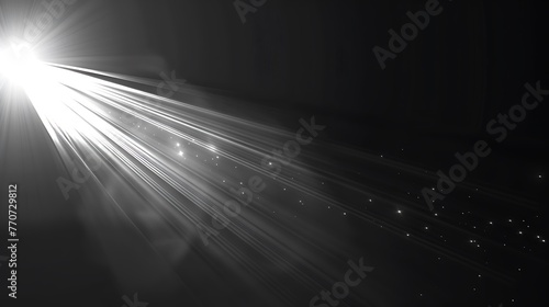 A beautiful ray of light shines down from the heavens, illuminating the darkness below.