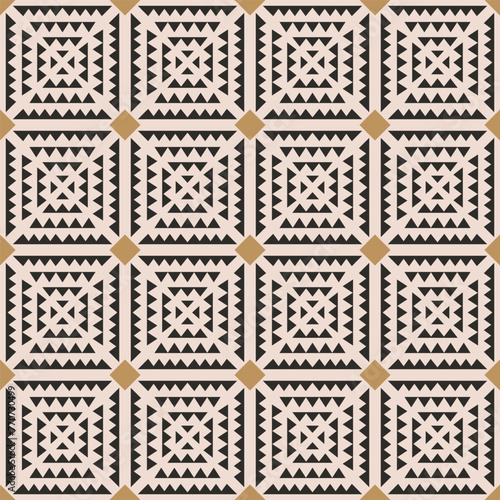 Traditional Geometrical ajrakh Rug design for block print allover seamless repeat pattern
