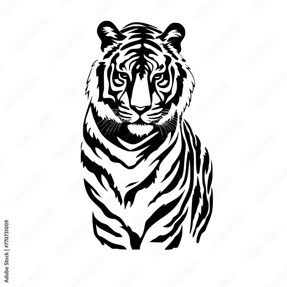 tiger head isolated on white tiger head isolated on white