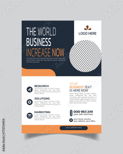 Clean Design Agency Flyer and Tidy Business Leaflet Template photo