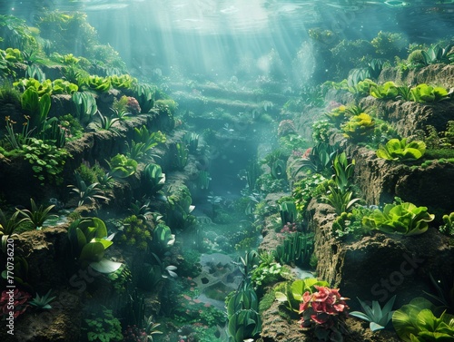 Beneath the seas embrace ancient agricultural marvels are unveiled by jib shots photo