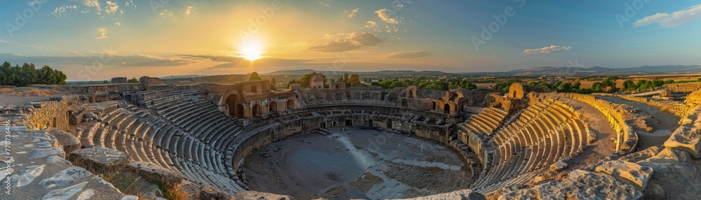 Echoes in an ancient amphitheater - obrazy, fototapety, plakaty 