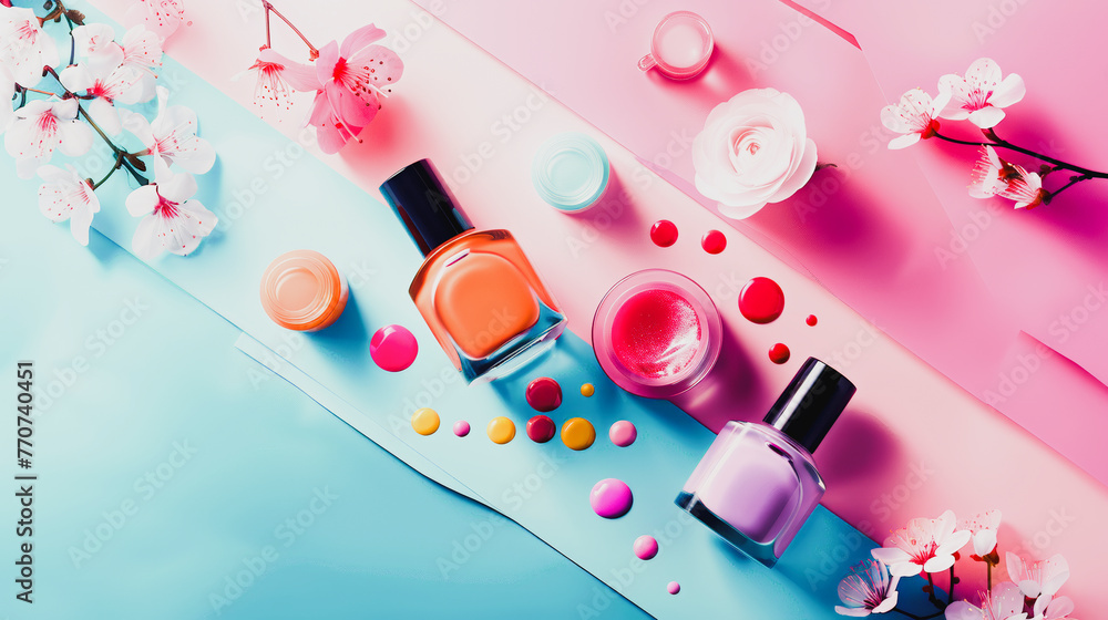 Colorful nail polish lacquer paint Splash white background 3d illustration care glamour bottle colours varnish fashion beauty bright female make-up accessory spill container flowing shiny elegance Colorful nail polish lacquer paint Splash white background 3d illustration care glamour bottle colours varnish fashion beauty bright female make-up accessory spill container flowing shiny elegance