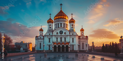 Cathedral of Christ the Saviour, Majestic Landmark in Moscow photo