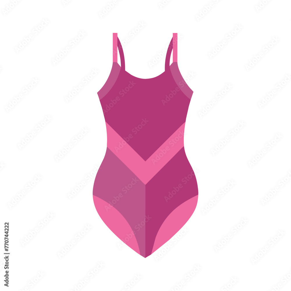 A swimming suit, lady's beauty things for girls, illustration a white background. Pinkcore.