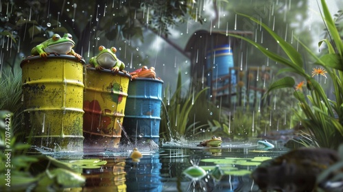 Whimsical Rain Barrel Menageries: Conserving Natures Bounty and conceptual metaphors of Conserving Natures Bounty photo