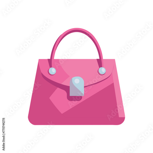 A bag for woman, lady's bag, illustration a white background. Pinkcore. Pink girls
