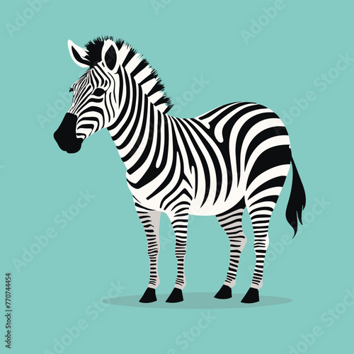 Cute cartoon zebra illustration vector design