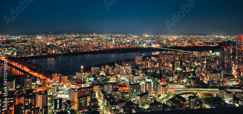 Lights From Buildings In Tokyo Seen From Above