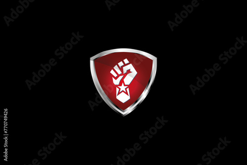 Obraz na płótnie Fist sheild w salonie