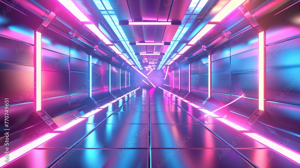 abstract lit corridor abstract lit corridor