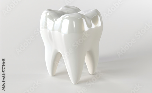 Tooth Shaped Toothbrush Holder on White Background