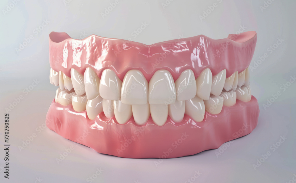 Obraz premium Fake Tooth Resting on White Surface