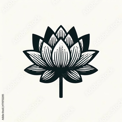 illustration logo of lotus flower