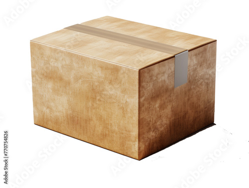 mockup di  scatola di cartone da magazzino , file png sfondo trasparente, scatola per spedizioni,  photo
